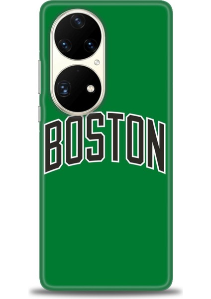 Huawei P50 Pro Kılıf Hd Baskılı - Boston Yeşil + 9h Nano Ekran Koruyucu