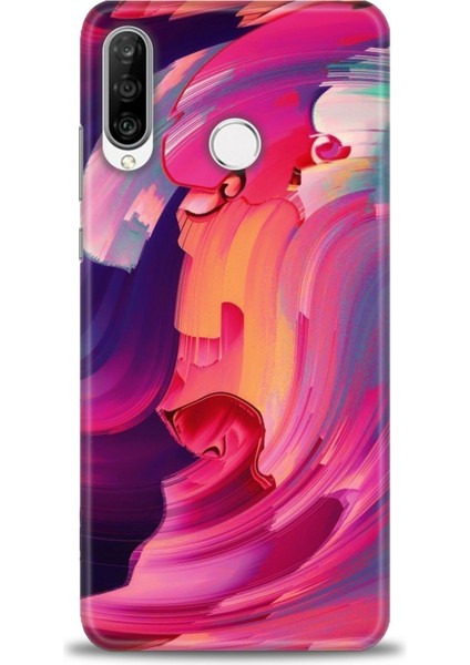 Huawei P30 Lite Kılıf Hd Baskılı - Renkler + 9h Nano Ekran Koruyucu