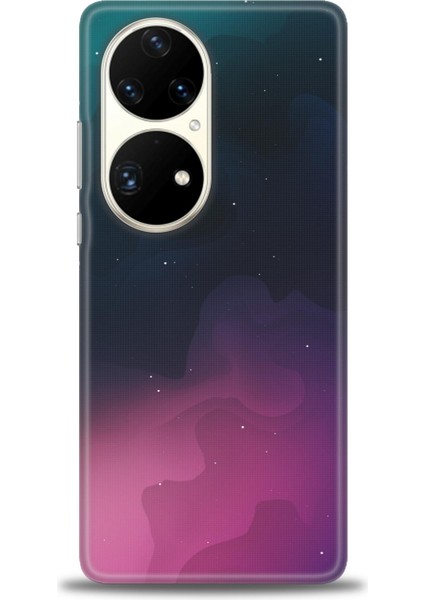 Huawei P50 Pro Kılıf Hd Baskılı - Gökyüzü + 9h Nano Ekran Koruyucu