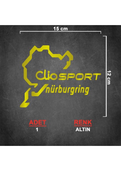 Clio Nürburgring Sticker - Clio Sticker  - Renault Oto Sticker - Araba Sticker - Araç Sticker