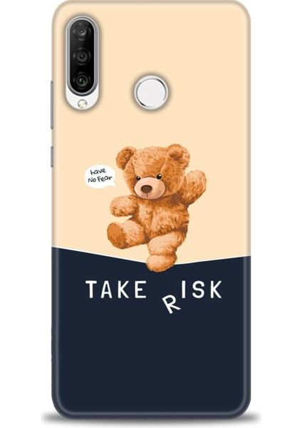 Huawei P30 Lite Kılıf Hd Baskılı - Take Risk + 9h Nano Ekran Koruyucu