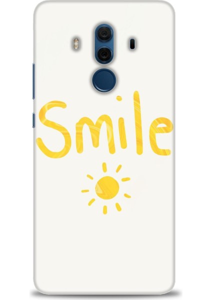 Huawei Mate 10 Pro Kılıf Hd Baskılı - Smile Güneş + 9h Nano Ekran Koruyucu