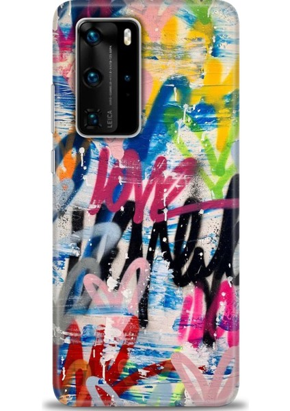 Huawei P40 Pro Kılıf Hd Baskılı - Lovee + 9h Nano Ekran Koruyucu