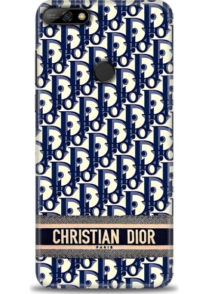 Huawei Y7 2018 Kılıf Hd Baskılı - Christian Dior + 9h Nano Ekran Koruyucu