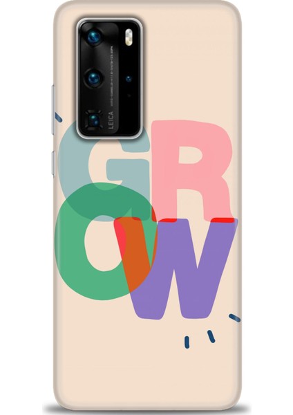 Huawei P40 Pro Kılıf Hd Baskılı - Grow + 9h Nano Ekran Koruyucu