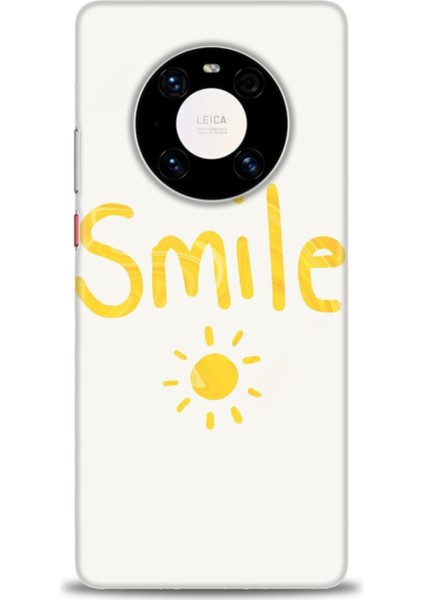 Huawei Mate 40 Pro Kılıf Hd Baskılı - Smile Güneş + 9h Nano Ekran Koruyucu