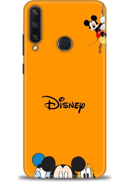 Huawei Y6P Kılıf Hd Baskılı - Turuncu Disney + 9h Nano Ekran Koruyucu