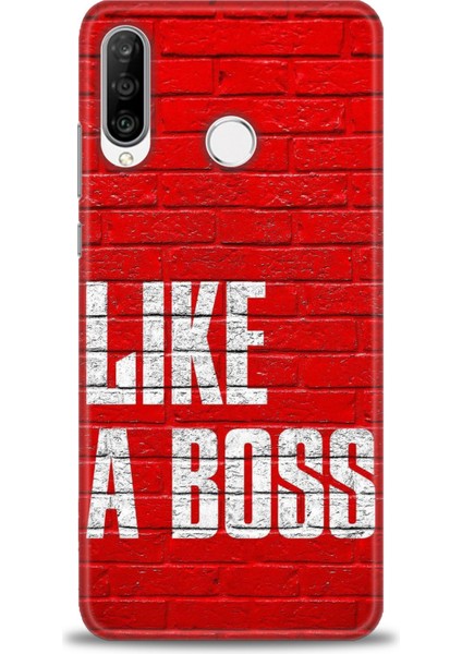 Huawei P30 Lite Kılıf Hd Baskılı - Like A Boss + 9h Nano Ekran Koruyucu