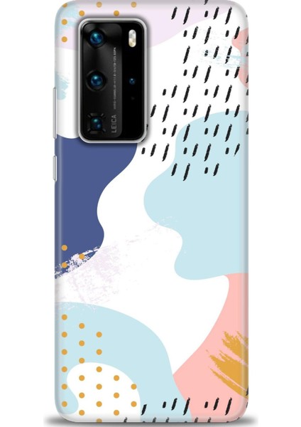 Huawei P40 Pro Kılıf Hd Baskılı - Renkler Renkler + 9h Nano Ekran Koruyucu