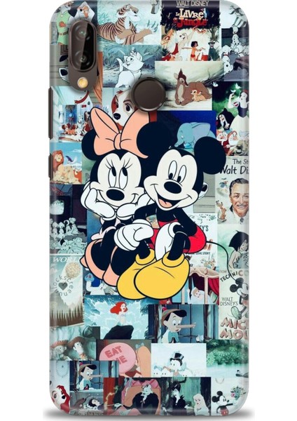 Huawei P20 Lite Kılıf Hd Baskılı - Cartoons + 9h Nano Ekran Koruyucu