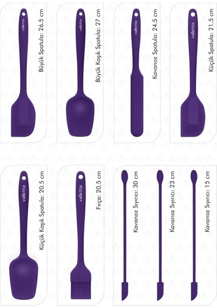 VALLETTA VLT1176 DRONGO 9'LU SPATULA SET MOR