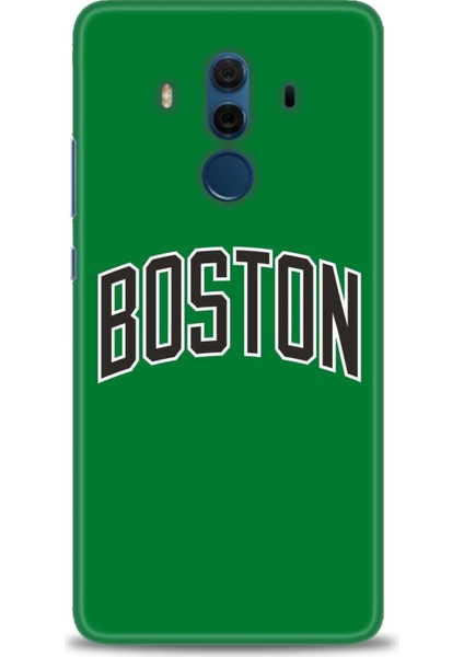 Huawei Mate 10 Pro Kılıf Hd Baskılı - Boston Yeşil + 9h Nano Ekran Koruyucu