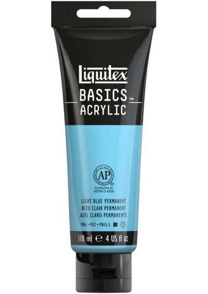 Basics Acrylic 118ML Akrilik Boya Blue Light Permanent 7