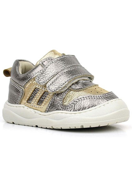 Schaggy Hakiki Deri Gold Bebek Spor Ayakkabı