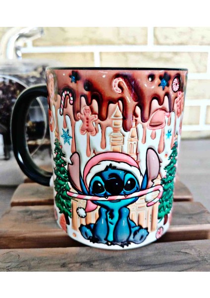 Stitch Yılbaşı Partisi Md7 Porselen Kupa