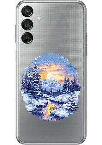 Samsung M15 Uyumlu Kış Manzarası Desenli Silikon Kılıf