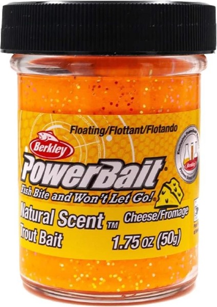 Powerbait Doğal Kokulu Glitter (Simli) Alabalık Hamuru - Fluorescent Orange / Glitter