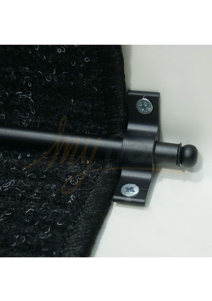Çelik Halı Tutucu Merdiven Dip Çubuğu Siyah - Ince / 90CM