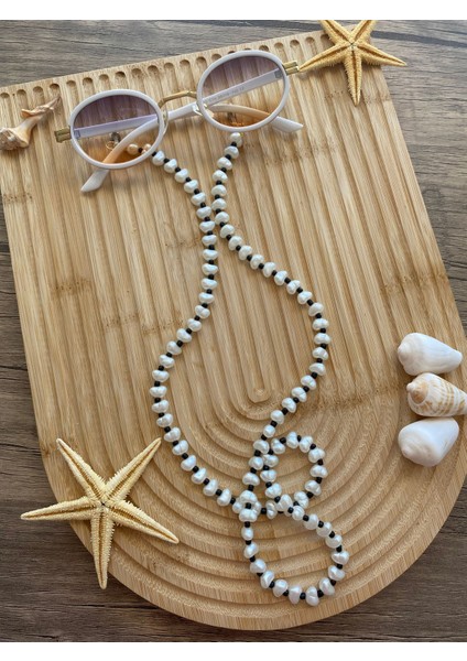 Inci Siyah Gözlük Askısı Gözlük Ipi