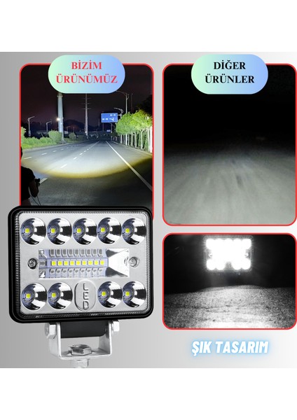 Off Road 3 Inç Led Çalışma Lambası 12-24v Traktör Tır Kamyon Atv Yüksek Performanslı Sis Farı Metal modelleri