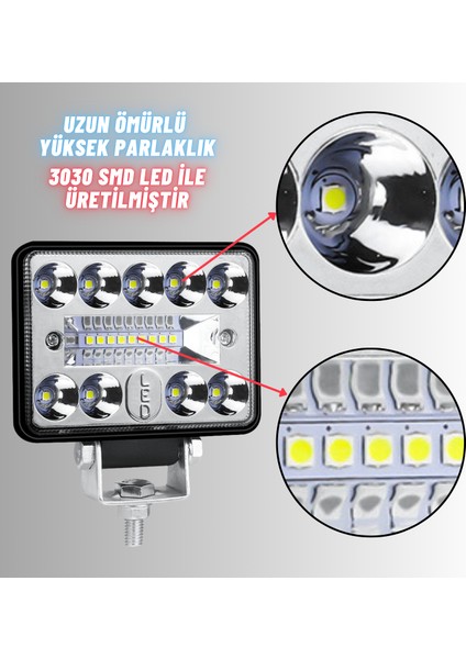 Off Road 3 Inç Led Çalışma Lambası 12-24v Traktör Tır Kamyon Atv Yüksek Performanslı Sis Farı Metal fırsatları