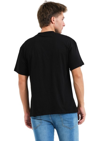 100% Pamuk Basic Fit Bisiklet Yaka Siyah Erkek T-Shirt - Alpha fiyatları