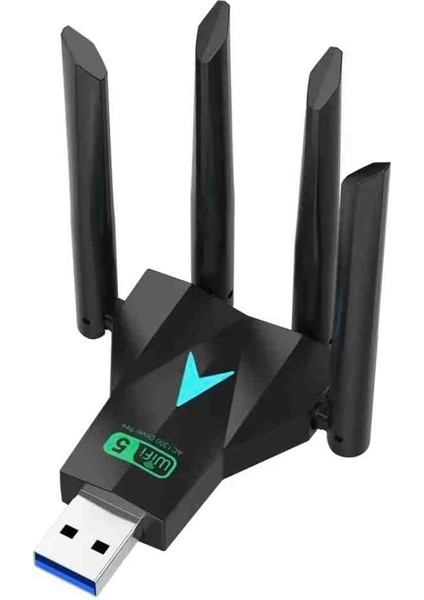 1300 Mbps Wifi 5 Yüksek Hızlı 5Ghz 4 Anten Usb 3.0 Çift Bant Wifi Adaptör 1300Mbps