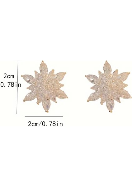 1 Çift Kartanesi Zirkon Taşlı Küpe