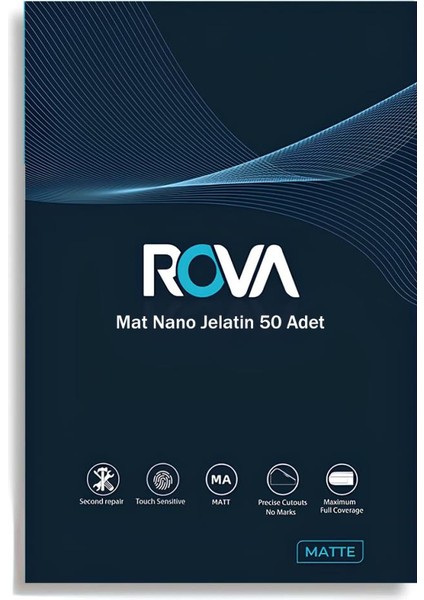 Rova Mat Nano Jelatin Ekran Koruyucu 120X180MM (50 Adet)
