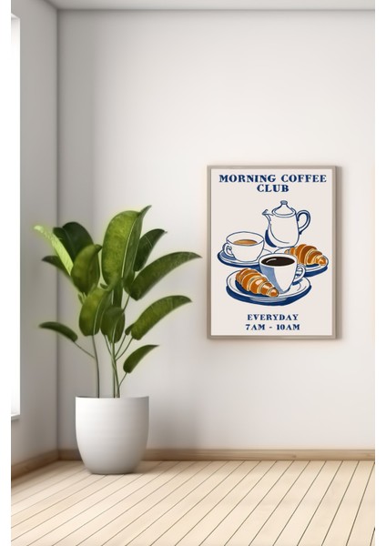 A3 Mornıng Coffee Club Baskılı Poster fiyatları