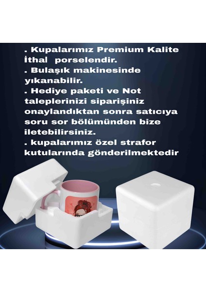 Hallowen Turuncu Porselen Kupa