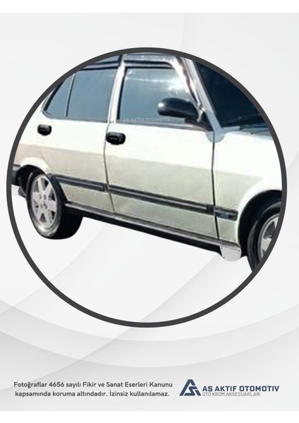 Fiat Tofaş Şahin-Doğan-Kartal Laz Parçalık 4 Parça Tüm Model Yıllarına Uygun Krom Paslanmaz Çelik modelleri