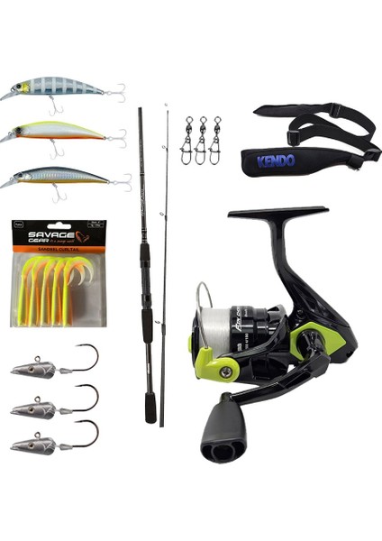Okuma Levrek-Çipura Spin Olta Seti Okuma Wave Power 8'0 2.44 cm 15-40 gr 2 Parça Spin Kamışı&okuma Fin Chaser x FNX-40NG Blue 1bb Olta Makinesi