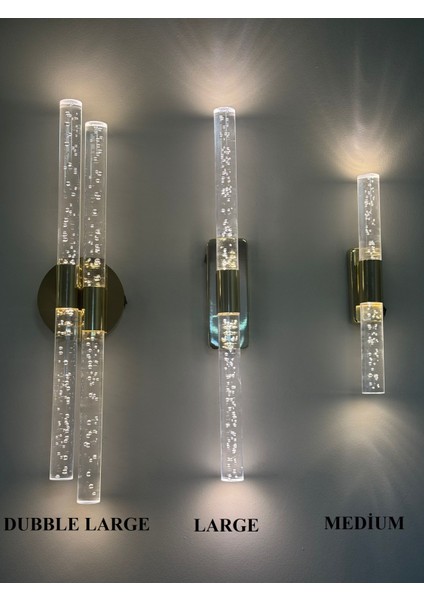 Bhbackhome BubbleLight Medium Şık Tasarım Modern Ledli Aplik (Gold)