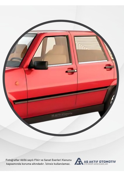 Fiat Uno Cam Çıtası 4 Parça Tüm Model Yıllarına Uygun Krom Paslanmaz Çelik modelleri