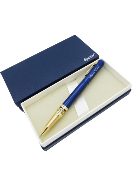 ® ST180 Mavi Gold Metal Roller Kalem | Isme Özel Kalem fiyatları