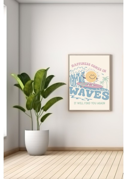 A3 Waves Baskılı Poster