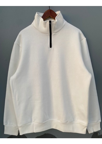 Sweatshirt Yaka Fermuarlı 3 Iplik Şardonlu Kalın Kaliteli