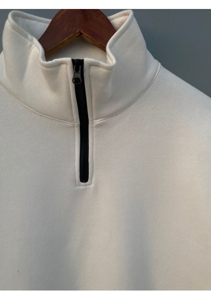 Sweatshirt Yaka Fermuarlı 3 Iplik Şardonlu Kalın Kaliteli