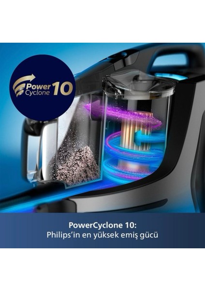 Turbo Başlıklı Üstün Çekim Performanslı Premium Toz Torbasız Elektrikli Süpürge , Onerous Lambader Hediye