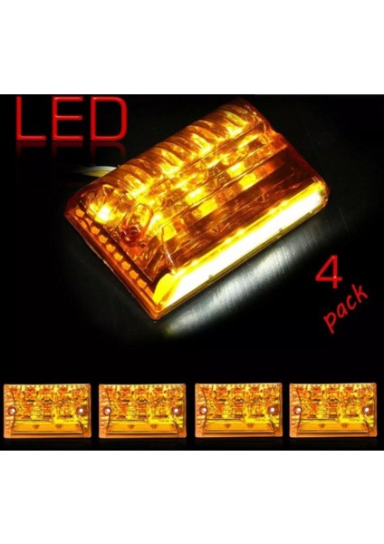 (4 Adet) Yere De Işık Veren Yan Etek Lambası Demir Ayaklı 12V-24V