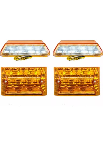 (4 Adet) Yere De Işık Veren Yan Etek Lambası Demir Ayaklı 12V-24V modelleri