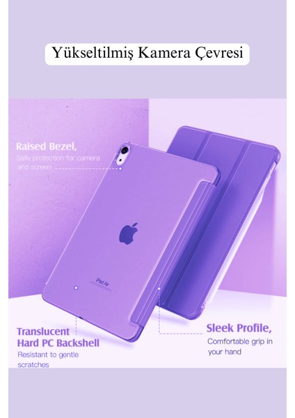 iPad 10.9 Inç 10.nesil Uyumlu Fuchsia Smart Cover Standlı Katlanabilir Akıllı Tablet Kılıfı fırsatları