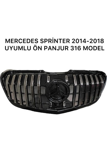 Mercedes Sprinter 2014-2018 Uyumlu Ön Panjur Gti (Krom) 316 Mdl.