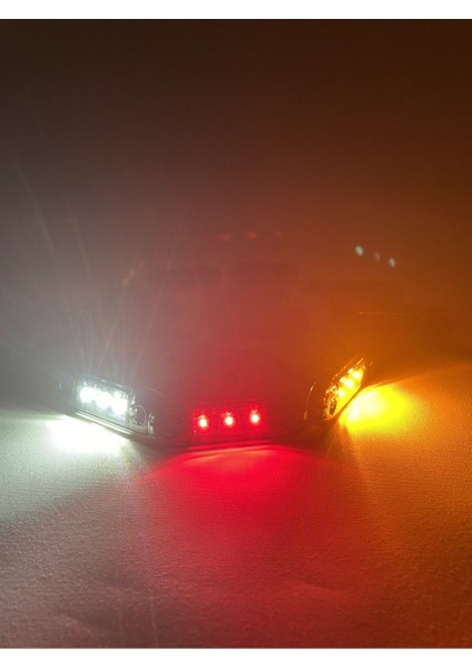 (10 Adet) Demmon Parmak LED Kırmızı Renk 12V-24V