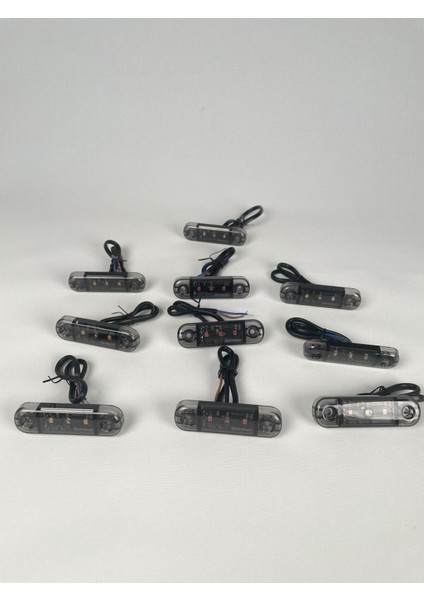 (10 Adet) Demmon Parmak LED Kırmızı Renk 12V-24V modelleri