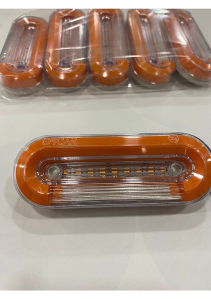 (5 Adet) Yeni Nesil Neon Yere De Işık Veren Yan Lamba Sarı Renk 12V-24V