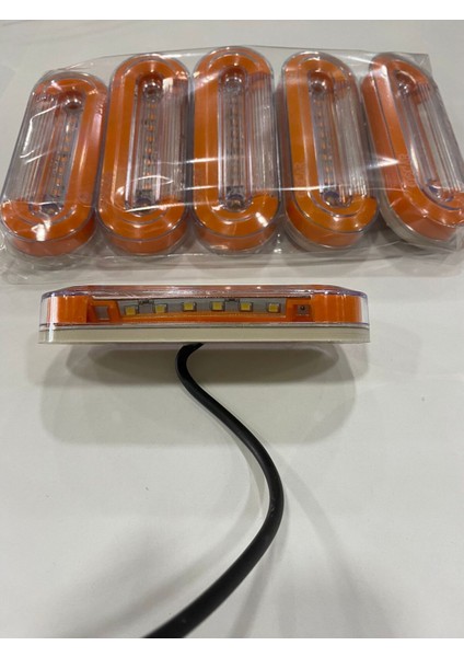 (5 Adet) Yeni Nesil Neon Yere De Işık Veren Yan Lamba Sarı Renk 12V-24V fiyatları