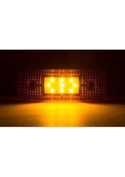 Dekoratif Lamba - Tır Kamyon Dorse Yan Lamba - Kasa Lambası 9 LED - Sarı