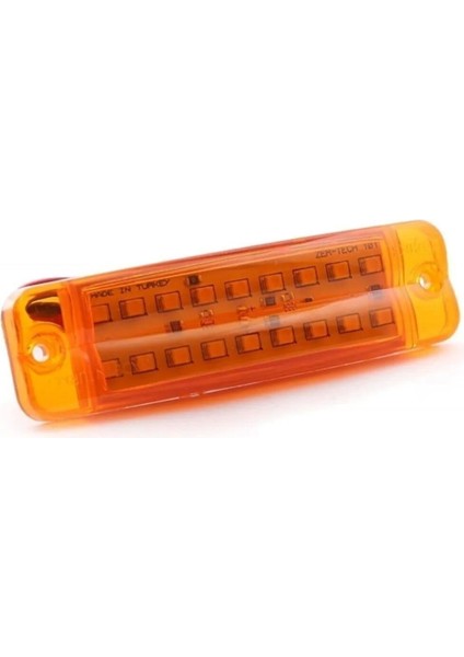 Çift Sıra Parmak LED Lamba 18 Ledli Sarı 12/24 Volt